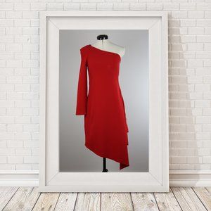 RED OFF THE SHOULDER DRESS